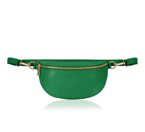 MONTTE DI JINNE - Italian Genuine Leather Crossbody Bum Bag-Small