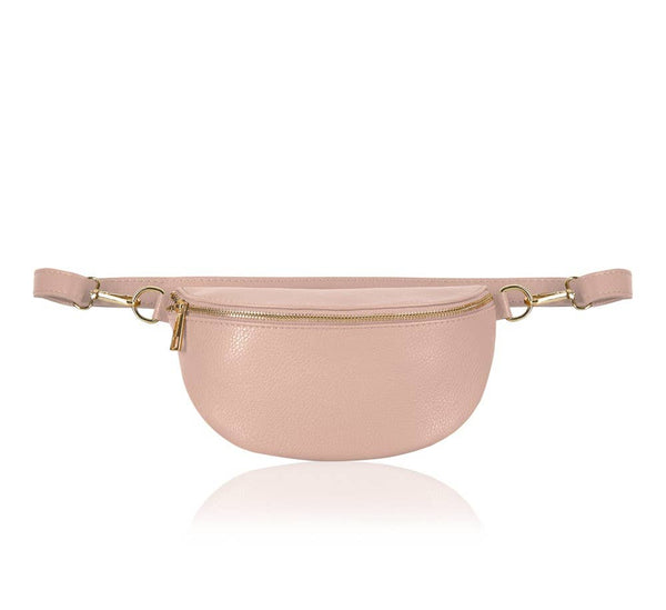 MONTTE DI JINNE - Italian Genuine Leather Crossbody Bum Bag-Small
