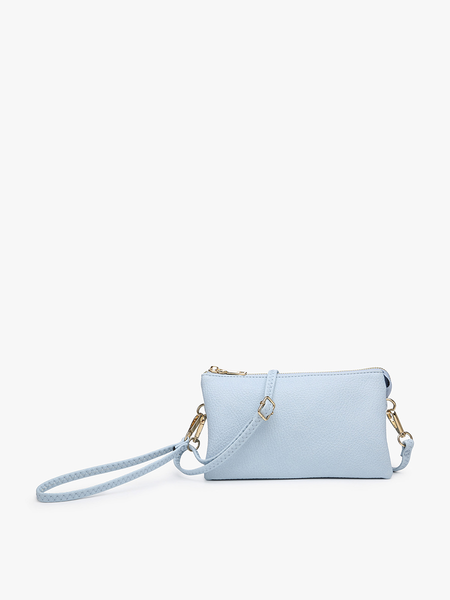 Jen & Co. - M013 Riley Monogrammable 3 Compartment Crossbody/Wristlet