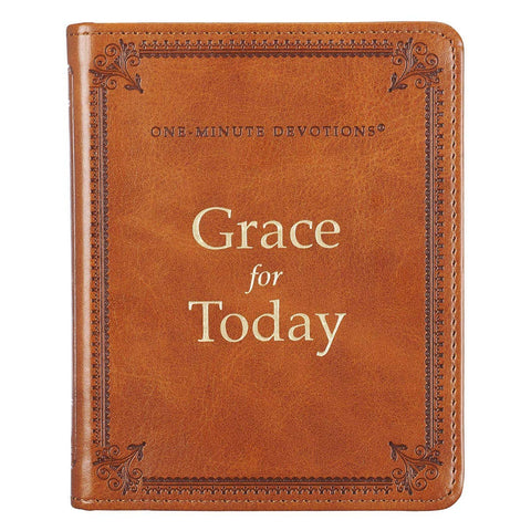 Christian Art Gifts - One-Minute Devotions Grace for Today Faux Leather