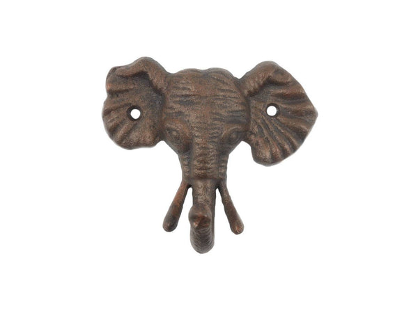 Hampton Ironworks - Rustic Copper Cast Iron Elephant Hook 5"