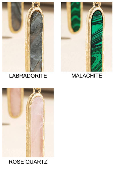 Urbanista - Metal Bar Earring with Stone