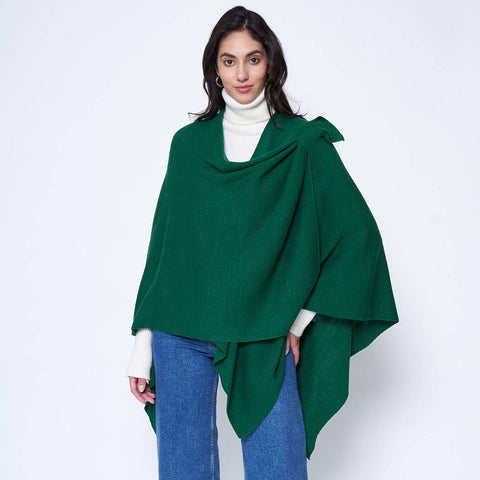 Fashion City - Solid Ruana with Shoulder Strap