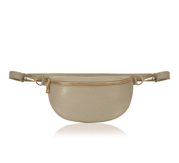 MONTTE DI JINNE - Italian Genuine Leather Crossbody Bum Bag-Small