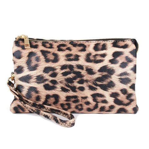 MiMi Wholesale - 7013 Monogrammable Three Compartments Crossbody Bag: Leopard