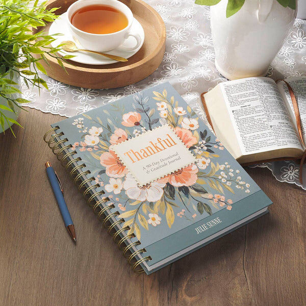 Christian Art Gifts - Thankful, A 90-Day Devotional Gratitude Journal HC Spiral