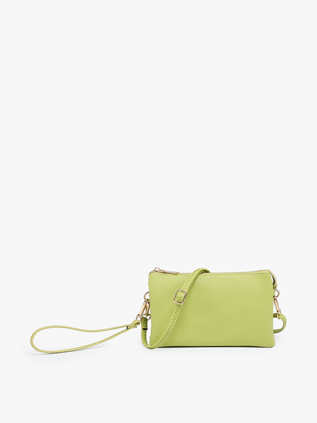 Jen & Co. - M013 Riley Monogrammable 3 Compartment Crossbody/Wristlet
