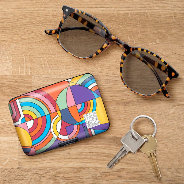 RainCaper - Frank Lloyd Wright Hoffman Rug RFID Hard Travel Wallet