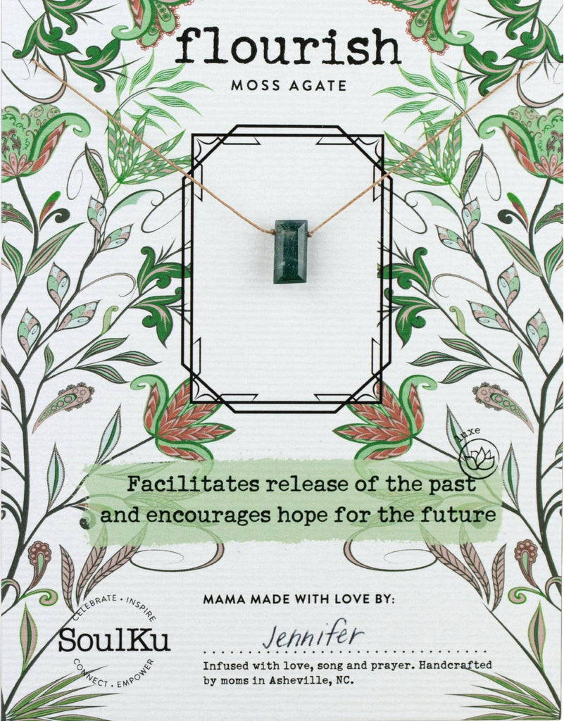 SoulKu - Moss Agate Refined Necklace for Flourish