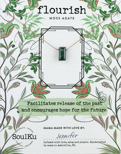 SoulKu - Moss Agate Refined Necklace for Flourish