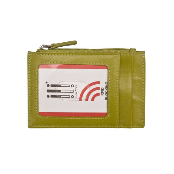 ili New York - 7416 Leather CC-ID Holder with Zip Pocket