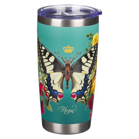 Christian Art Gifts - Mug SS Travel Teal Butterfly Hope