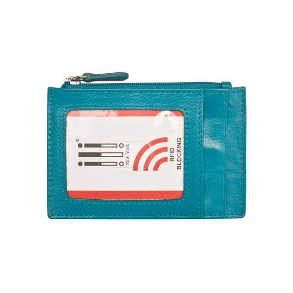 ili New York - 7416 Leather CC-ID Holder with Zip Pocket