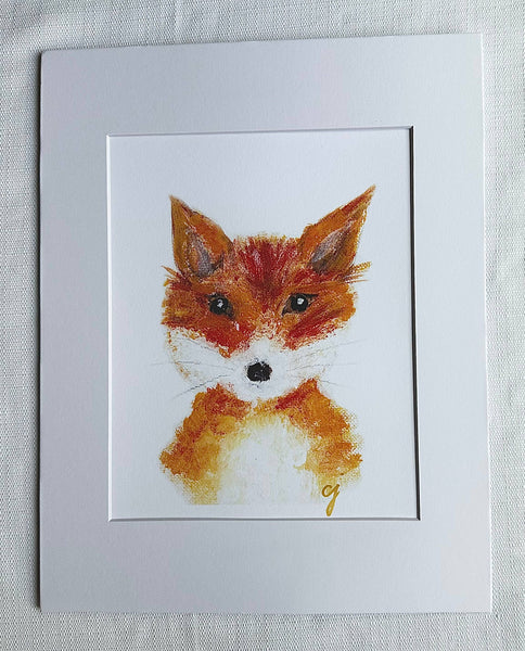 claire jordan - Heirloom Fox Nursery Art Print