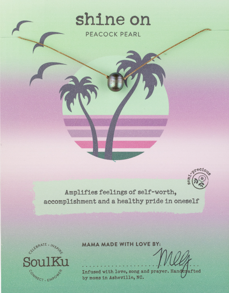 SoulKu - Peacock Pearl Blissful Beach Necklace for Shine On