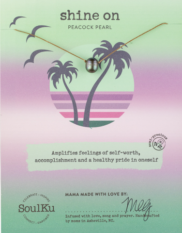 SoulKu - Peacock Pearl Blissful Beach Necklace for Shine On