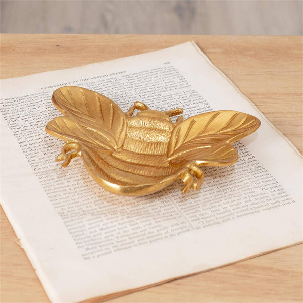 Audrey's Home & Gift - Gold Bee Trinket Tray (Pk/06)