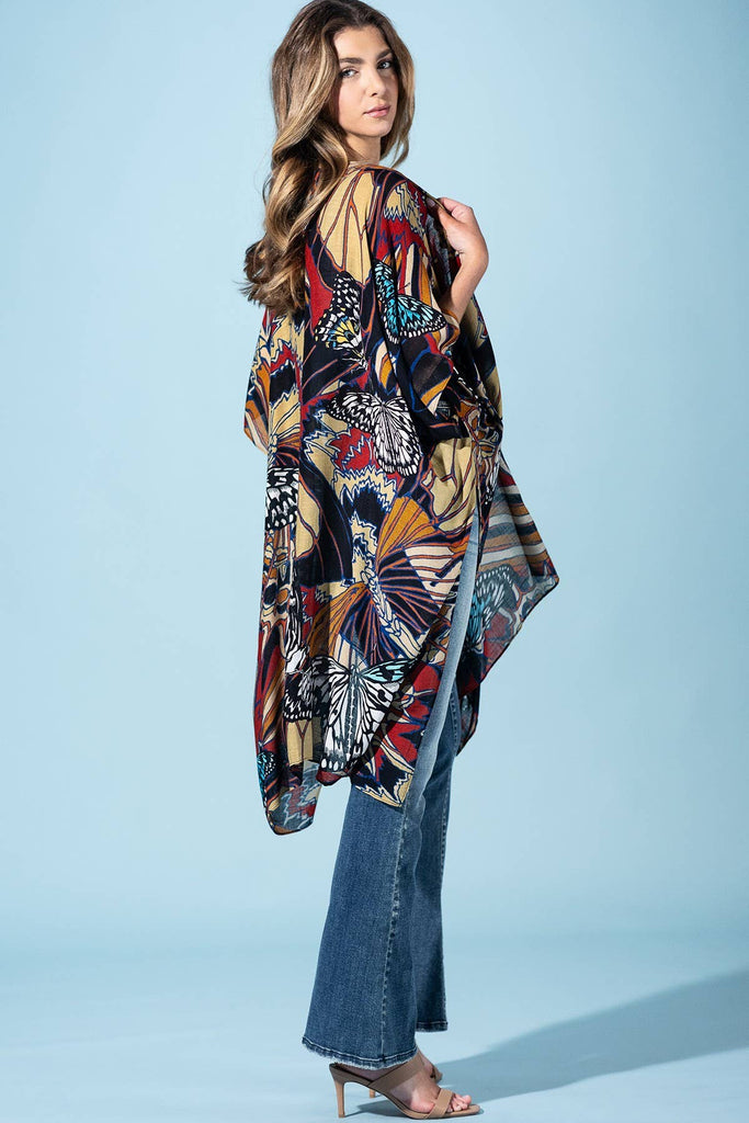 Urbanista - Midnight Monarch Viscose Kimono