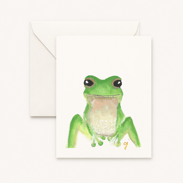 claire jordan - Frog Baby Greeting Card | 5x7 Blank Card | Nursery    