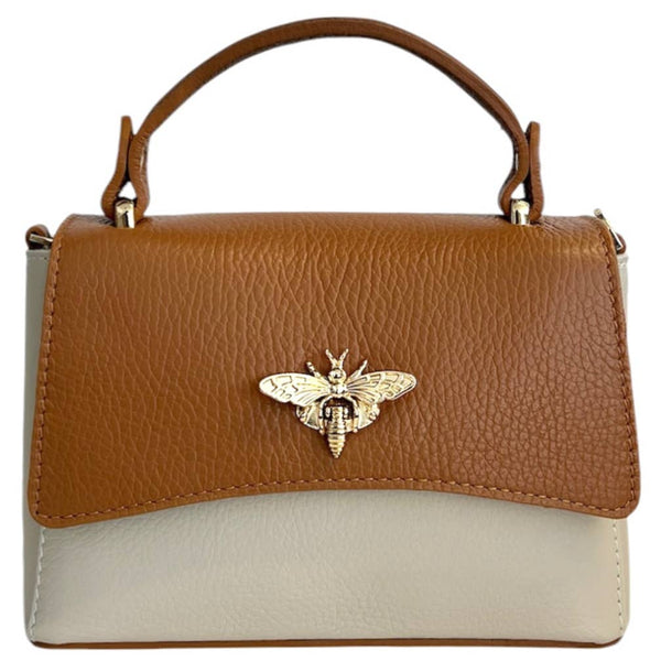 MODARNO - Women's shoulder bag in genuine leather with Ape closure