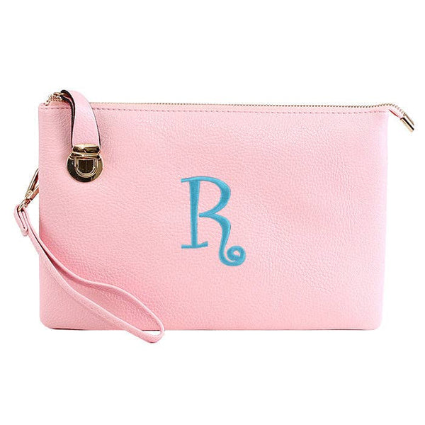 MiMi Wholesale - 0714 Designer Inspired Fashion Clutch/Crossbody Bag: Light Pink