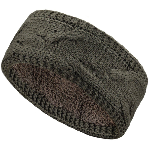 Jasper Trading LLC - JB707 - One Dozen Cable Knit Fuzzy Lined Ear Warmer Headband