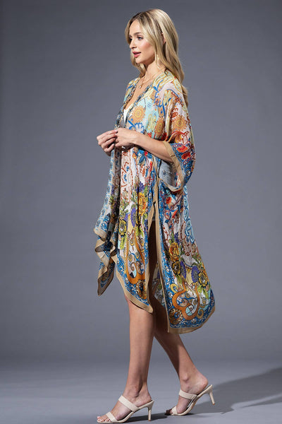 Urbanista - Gold Blue Mandala Kimono