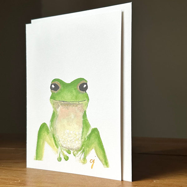 claire jordan - Frog Baby Greeting Card | 5x7 Blank Card | Nursery    