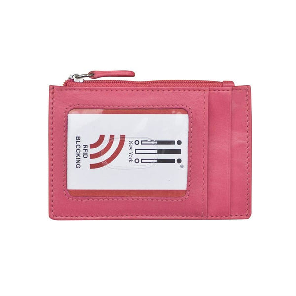 ili New York - 7416 Leather CC-ID Holder with Zip Pocket