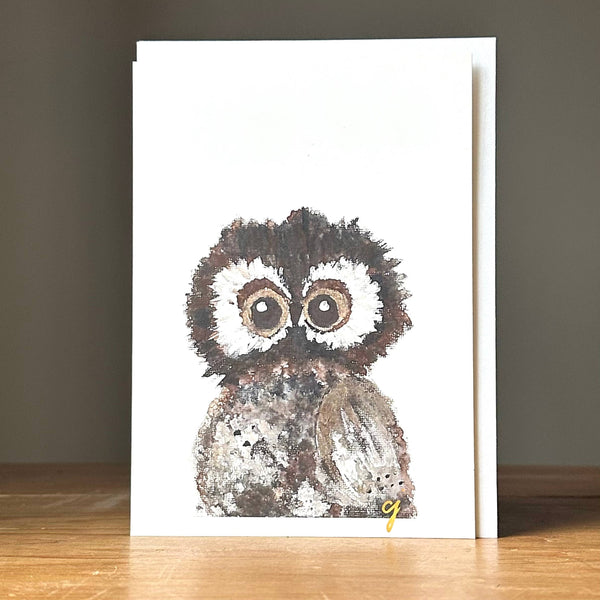 claire jordan - Owl Baby Greeting Card | 5x7 Blank Card | Nursery