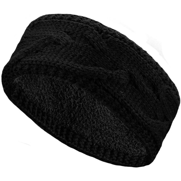 Jasper Trading LLC - JB707 - One Dozen Cable Knit Fuzzy Lined Ear Warmer Headband