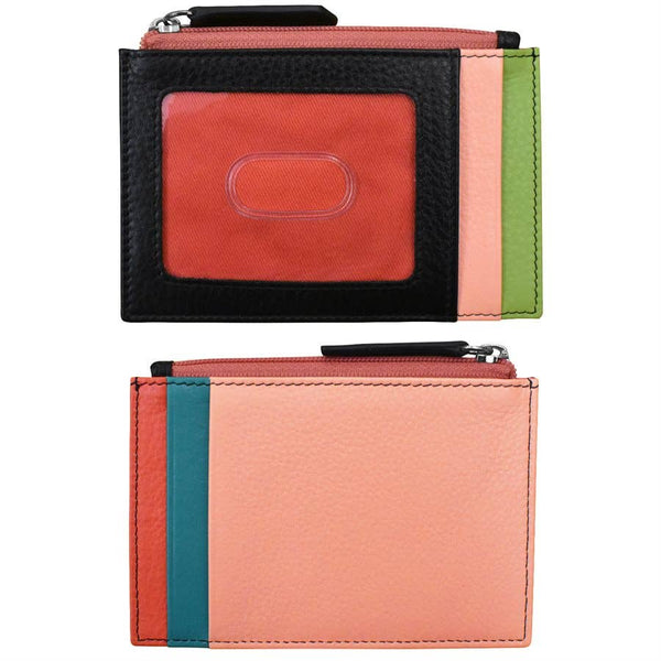 ili New York - 7416 Leather CC-ID Holder with Zip Pocket