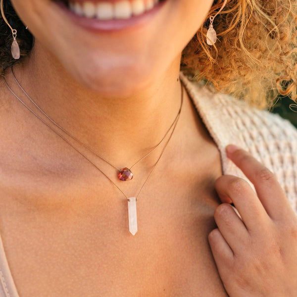 SoulKu - Plum Purple Crystal Soul Shine Necklace You Are Loved