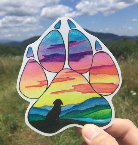 Wandering Arts and Crafts - Dog Paw Sticker