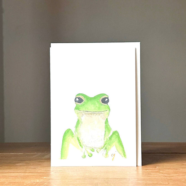 claire jordan - Frog Baby Greeting Card | 5x7 Blank Card | Nursery    