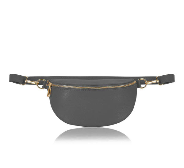 MONTTE DI JINNE - Italian Genuine Leather Crossbody Bum Bag-Small