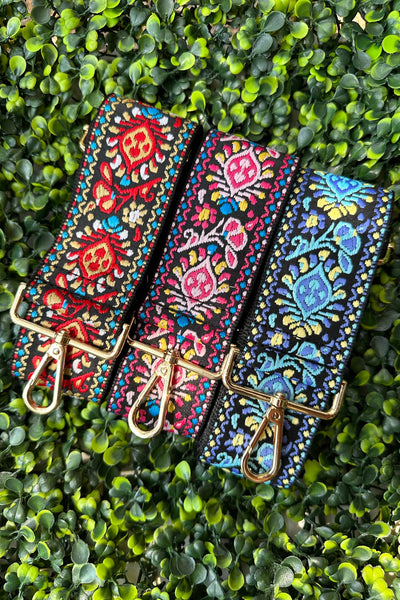 MiMi Wholesale - Boho Pattern Adjustable Handbag Strap for Guitar: Blue