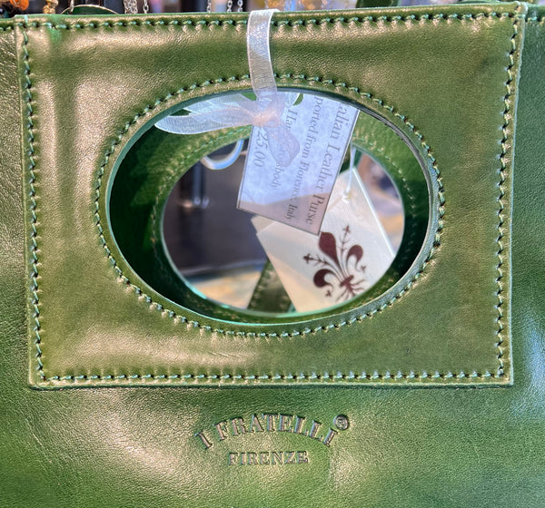 Italian Leather Purse with Modern Handle ~ 10% Off for Annual Sale