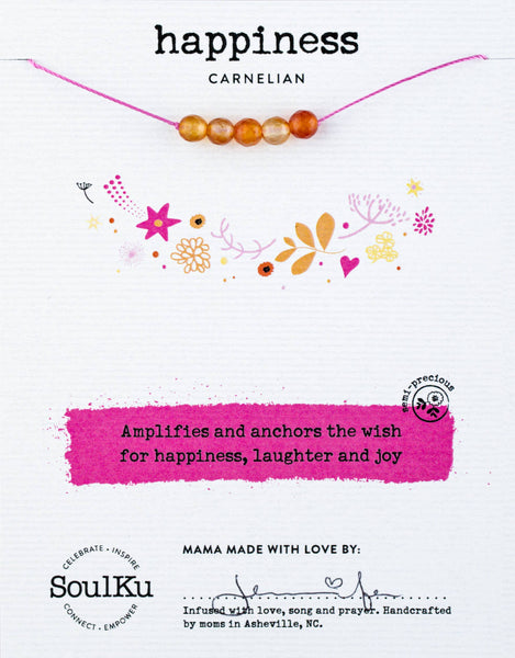 SoulKu - Carnelian Big Wishes Necklace for Happiness