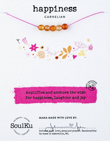 SoulKu - Carnelian Big Wishes Necklace for Happiness
