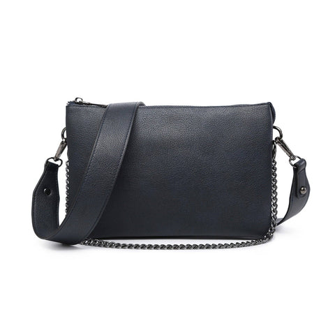 MiMi Wholesale - M2056CH Izzy Crossbody w/ Chain Strap: Navy