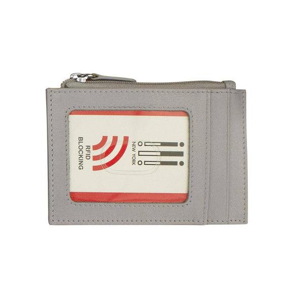 ili New York - 7416 Leather CC-ID Holder with Zip Pocket