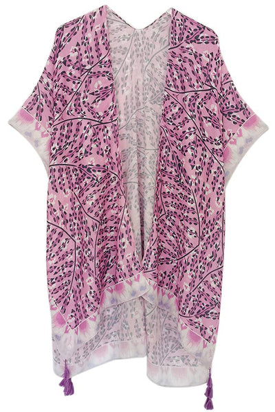 Hana - Abstract Print Summer Kimono Cover Up