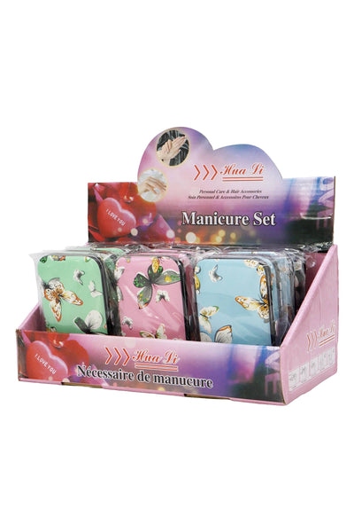 Cap Zone - Butterfly Vegan Leather 7-pcs Nailcare Kit