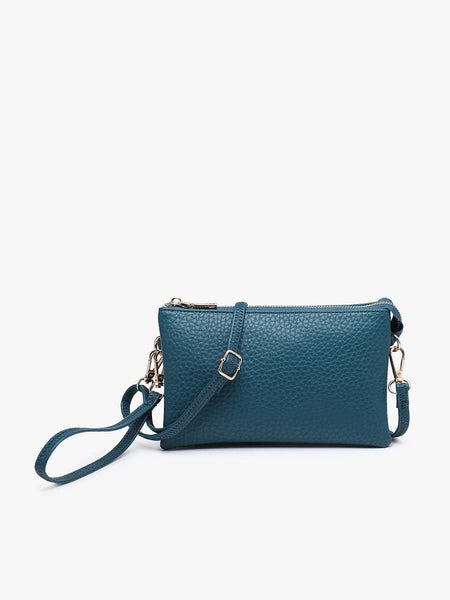 Jen & Co. - M013 Riley Monogrammable 3 Compartment Crossbody/Wristlet