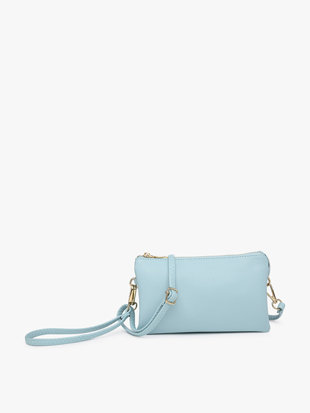 Jen & Co. - M013 Riley Monogrammable 3 Compartment Crossbody/Wristlet