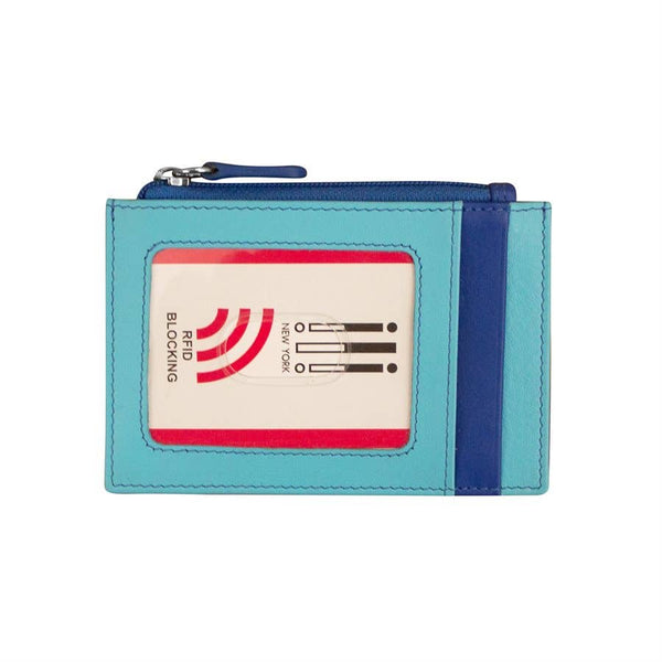 ili New York - 7416 Leather CC-ID Holder with Zip Pocket