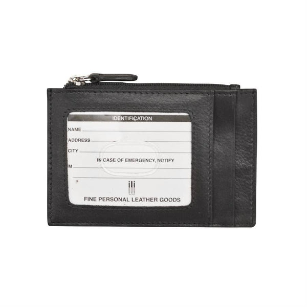 ili New York - 7416 Leather CC-ID Holder with Zip Pocket
