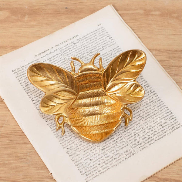 Audrey's Home & Gift - Gold Bee Trinket Tray (Pk/06)