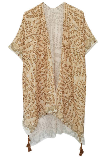 Hana - Abstract Print Summer Kimono Cover Up